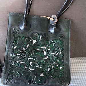 Tooled leather Patricia Nash bag